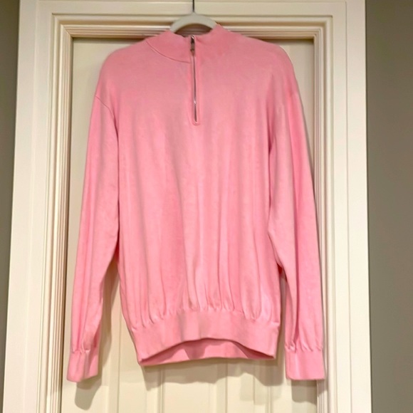 never worn pink half zip peter millar